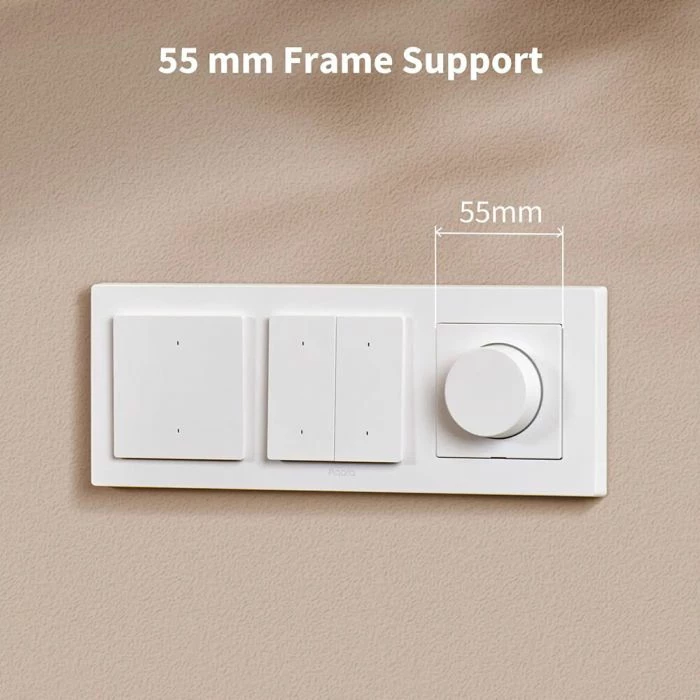 Ndërprerës dimer smart Aqara Dimmer Switch H2 KD-R01D-W, Matter/Thread+Zigbee, monitorim energjie, i bardhë, 1 copë