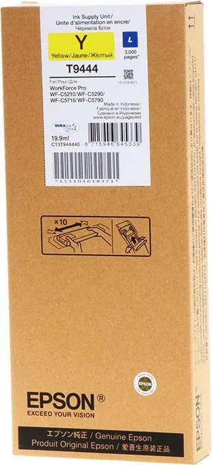 Kartutxh boje Epson T9444 C13T944440 19.9 ml 3000 faqe, e verdhë