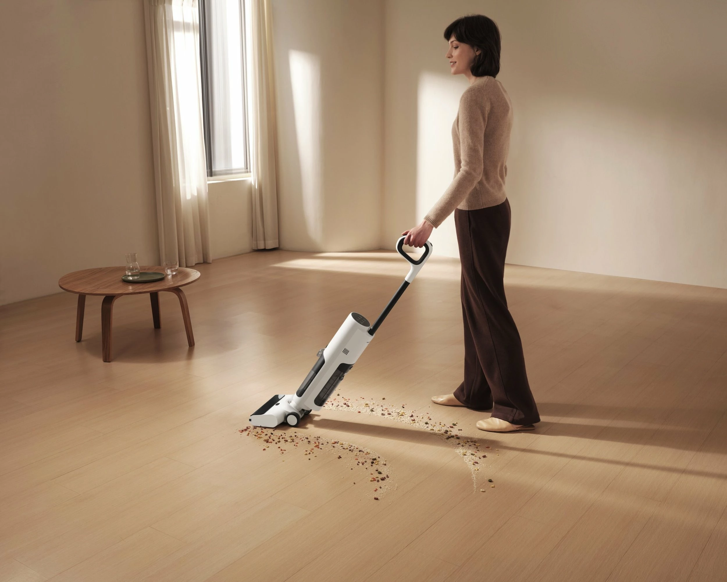 Fshesë me korrent vertikale Xiaomi Truclean W20, wet & dry 3-në-1 (vakum + pastrim me ujë + vetëpastrim), 15000 Pa, 780/550 ml, 2500 mAh, bardhë/zezë