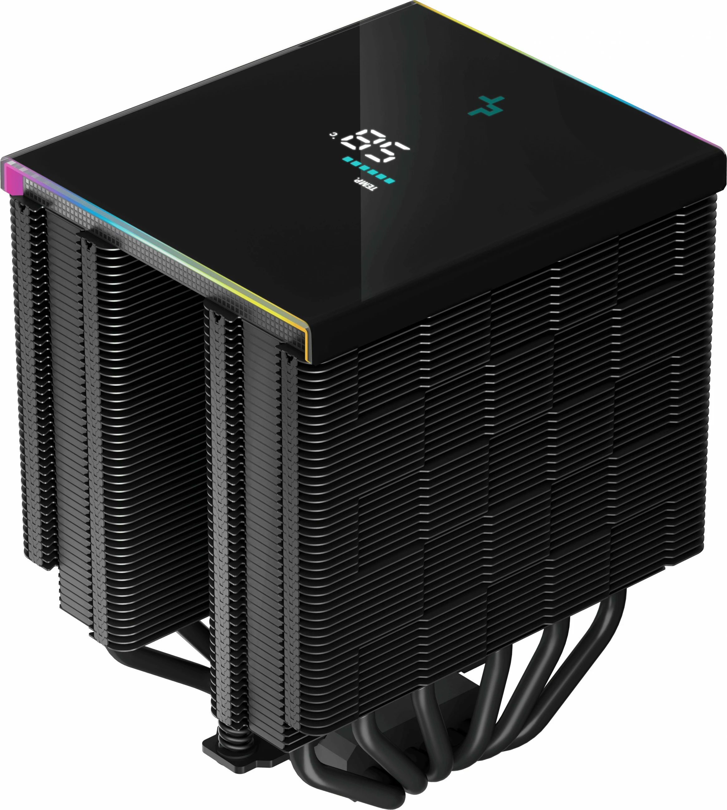 Ftohës ajri DeepCool AK620 DIGITAL, 2 ventilatorë 12cm, ekran digjital, ARGB, i zi