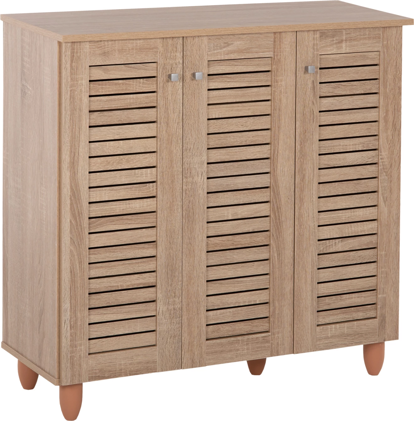 Dollap këpucësh PROLLY FH9609.02 melaminë, ngjyrë sonoma, 3 dyer, 4 rafte, 87x32x88H cm