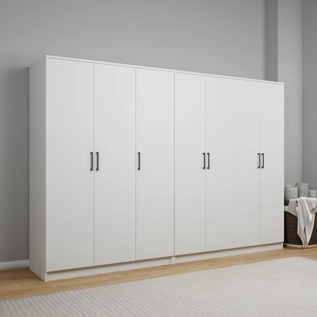 Dollap garderobe Skye Decor, Kardelen 1600-106, i bardhë, 280x180x51.8cm