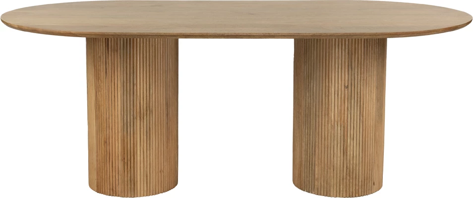 Tavolinë organike, ngjyrë natyrale, 200x100x76