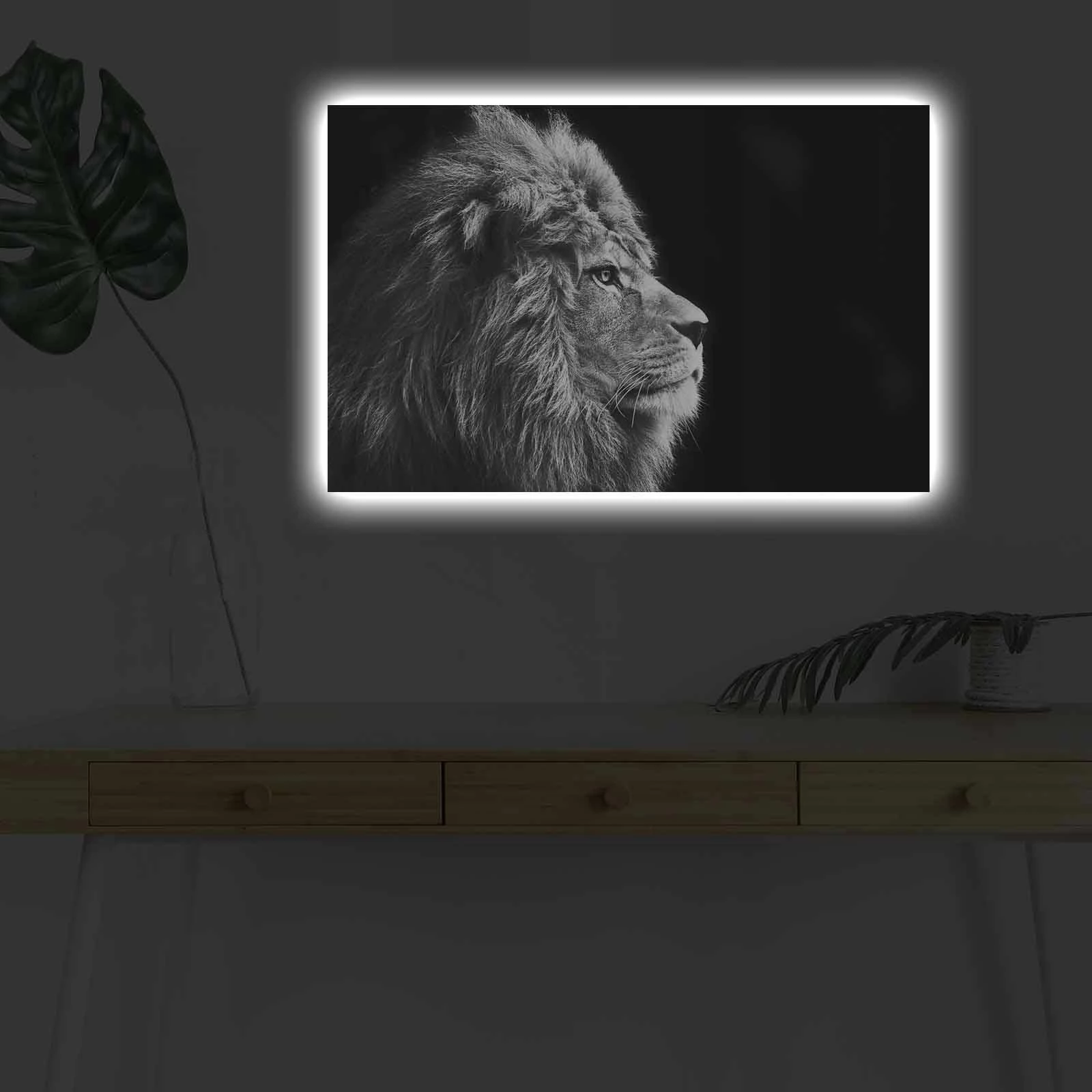 Pikturë dekorative me dritë LED, kanavacë, shumëngjyrëshe, 45x70cm, 4570DHDACT-058