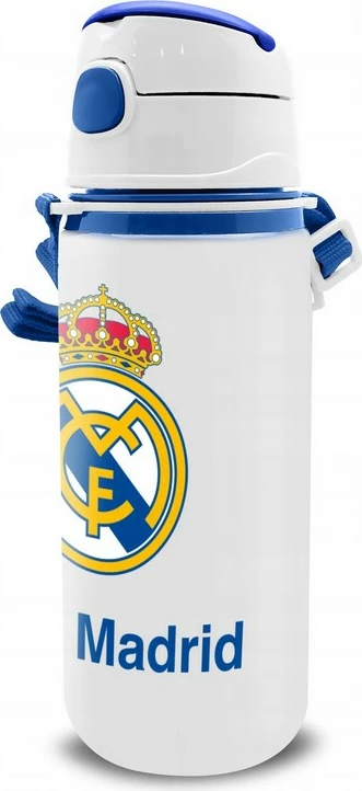 Shishe alumini, Real Madrid, RM00005, 600 ml, bardh e kaltër