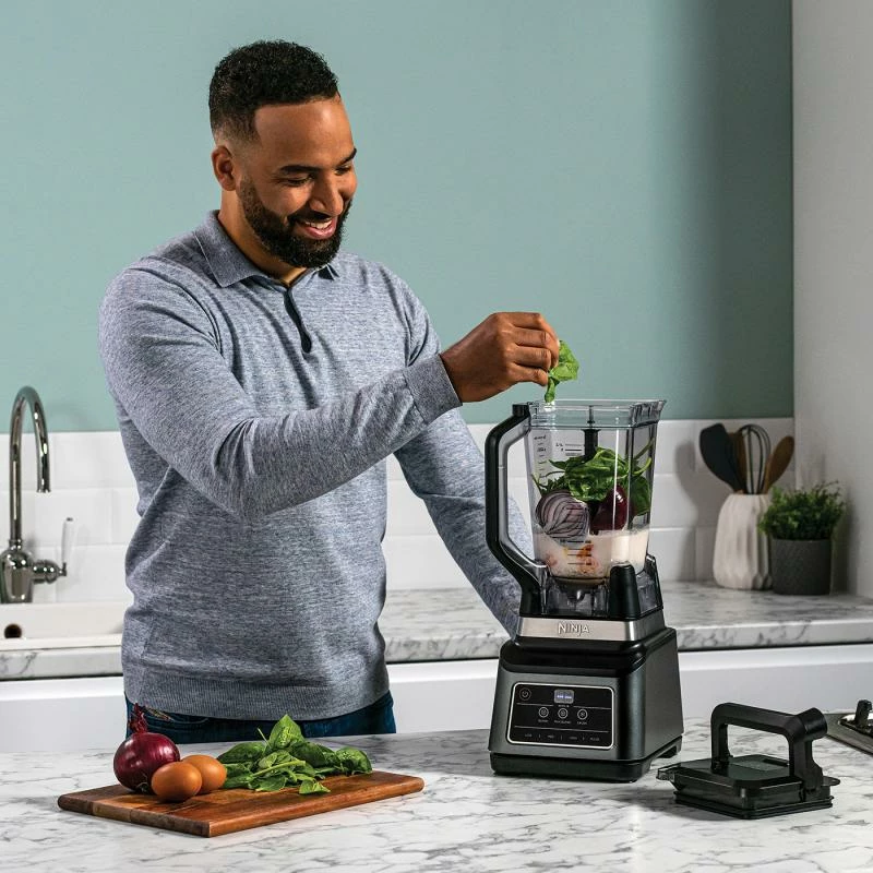 Blender Ninja BN750EU 2n1 me Auto-iQ, argjendtë/zi/gri