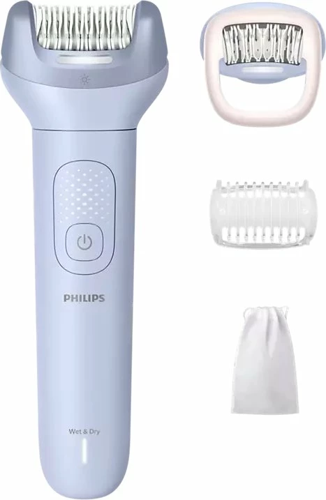 Epilator Philips 8000 Series BRE708/00, wet & dry, bateri Li-Ion, blu