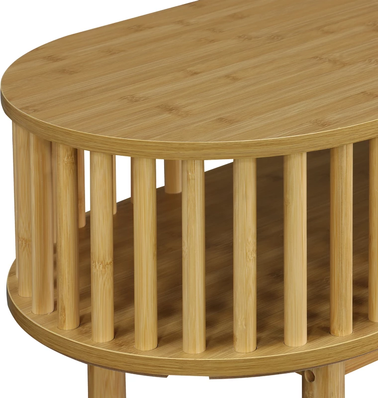 Konsolë Nodial MDF/Bamboo ngjyrë natyrale 120x39x85cm