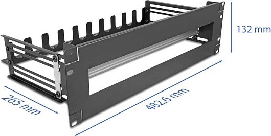 Panel ndërprerësash DeLOCK 19", 3U, metal, i zi