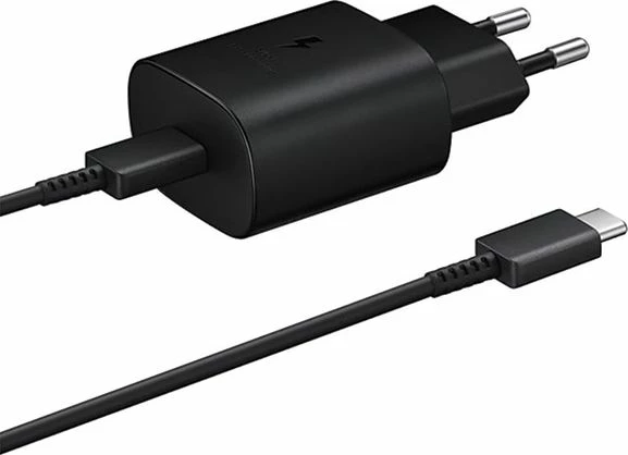Karikues rrjeti Samsung EP-TA800 25 W 1x USB-C 3 A me kabllo USB-C 1 m, i zi