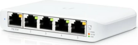 Switch Ubiquiti UniFi Flex Mini, Managed, Gigabit Ethernet, 5 porte, e bardhë
