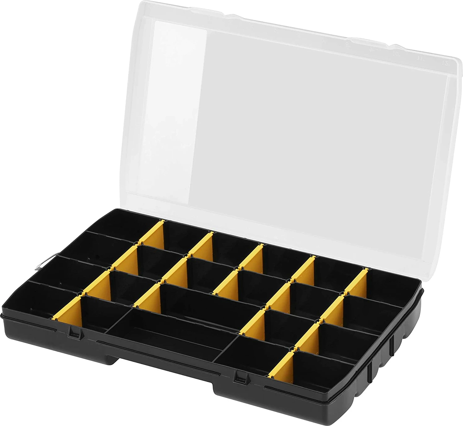 Organizator veglash Stanley STST81681-1 14\" (35.7 x 22.9 x 4.8 cm) me ndarës të rregullueshëm, kapak transparent