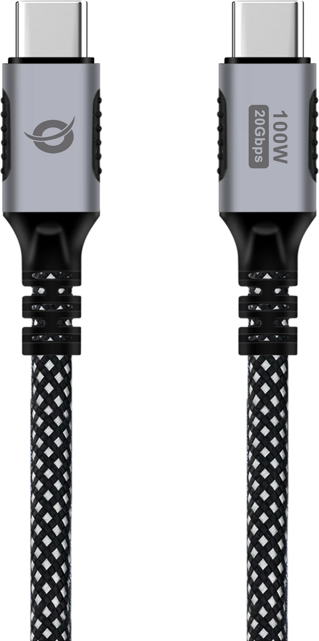 Kabllo USB-C Conceptronic ETTA07B12, USB 3.2 Gen 2x2, PD 100W, 1.2m, 20Gbps, 4K@60Hz, e zezë