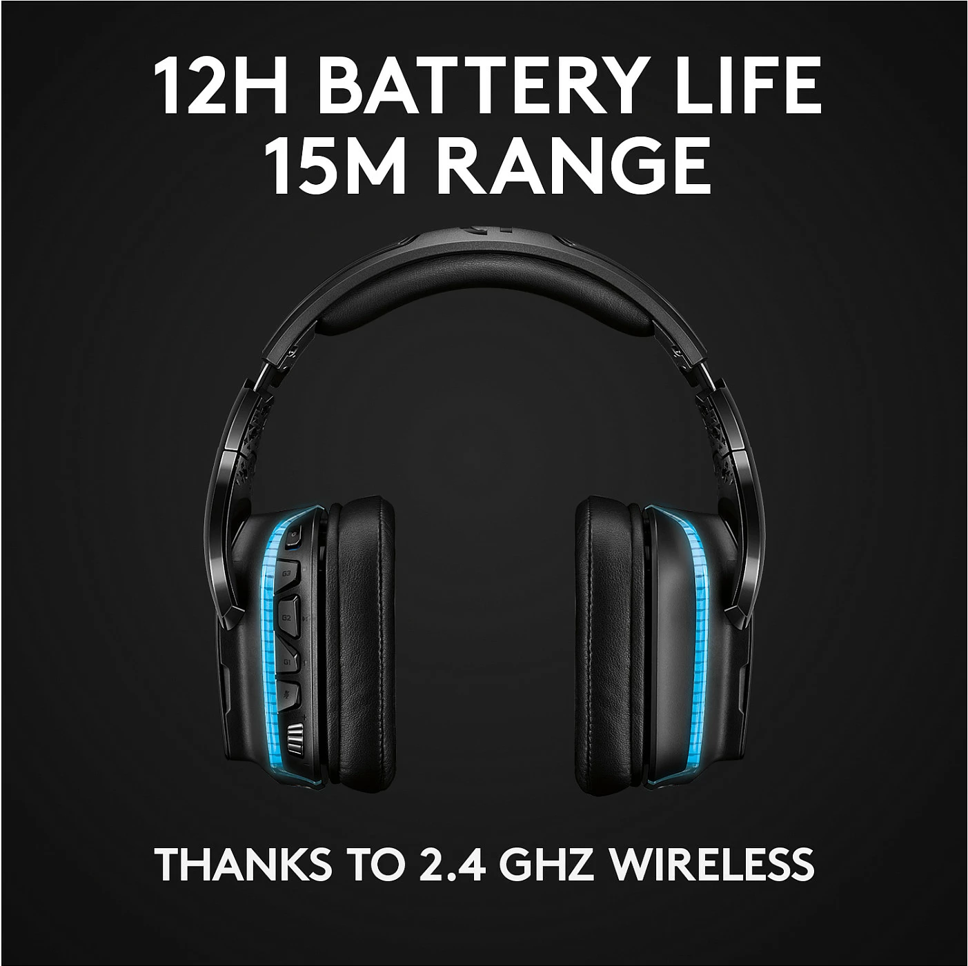 Kufje gaming Logitech G935 pa tela, 7.1 Surround Sound, e zezë, blu