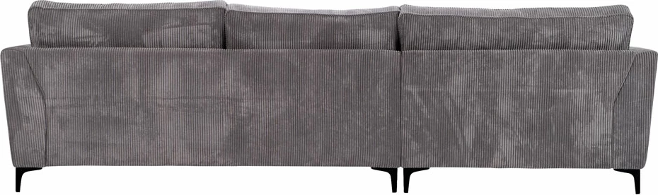 Kënd divani FOREVER, kënd majtas, kadife gri, 316x185x92