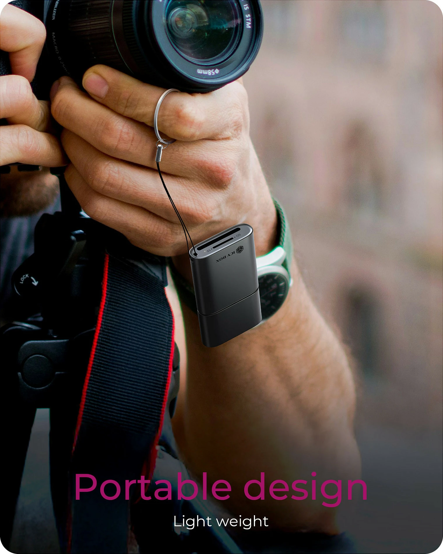 Lexues kartelash ICY BOX IB-CR204-CU3, USB 3.2 Gen 1, SD/microSD, Type-A/Type-C, i zi