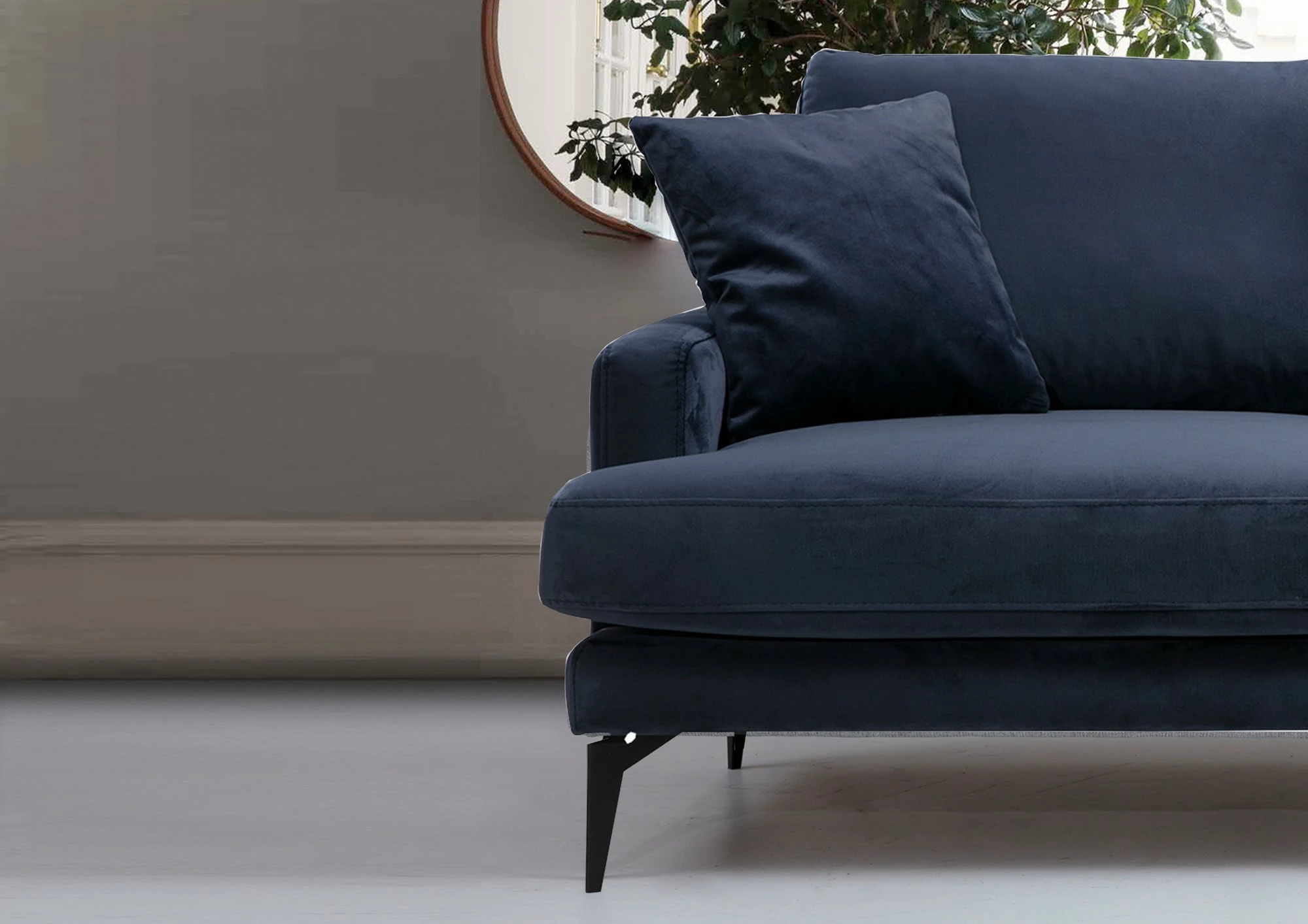 Divan treshe, ngjyrë blu e errët, Atelier del Sofa, Papira 3 vendësh
