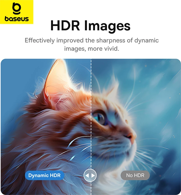 Kabllo USB-C në HDMI Baseus BS-OH064, 1.5m, 8K 60Hz, e zezë