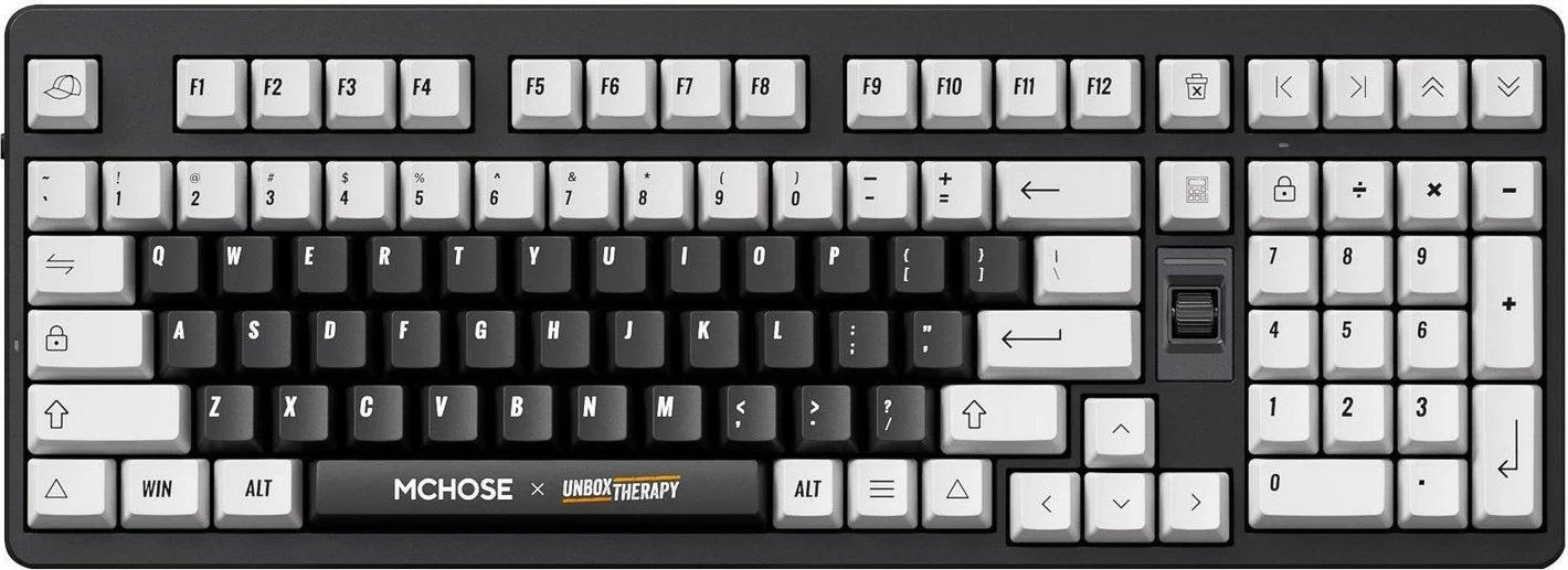 Tastierë mekanike Mchose UT98, 96%, RGB, wireless/USB-C, bardhë-zi