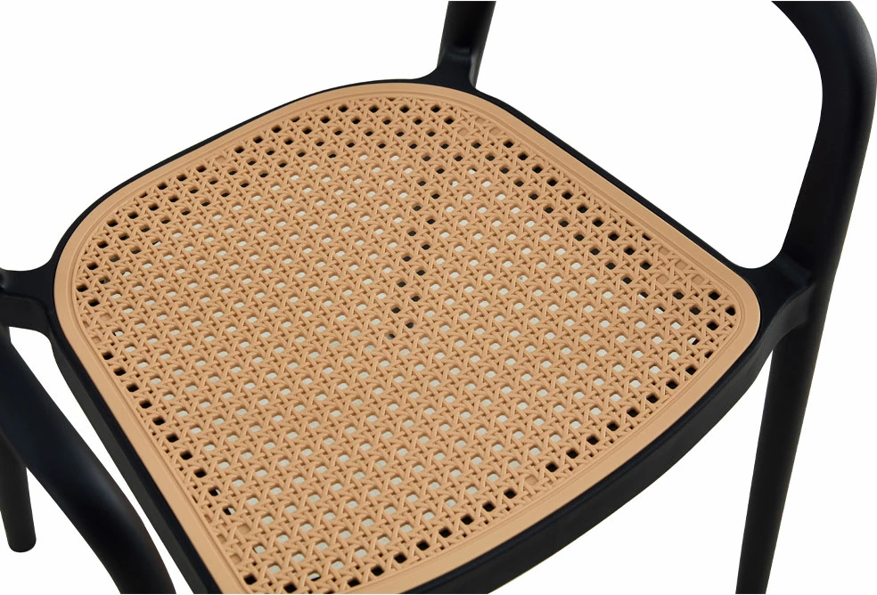 Karrige bistrot, e zezë-natyrale, 57x53x81.5