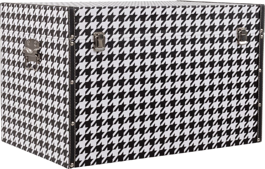 Set katër sanduqesh Ferre, e zezë dhe e bardhë, 64x40x40