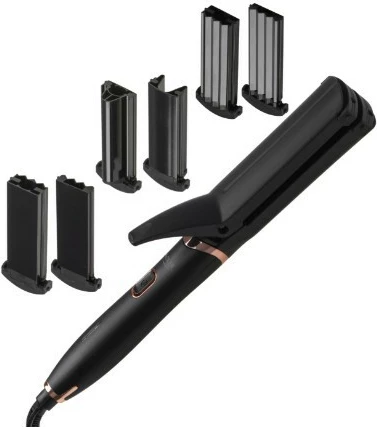 Set për stilim flokësh 5-në-1, Adler AD 2028, veshje qeramike, 1200 W, kabllo 180 cm, i zi