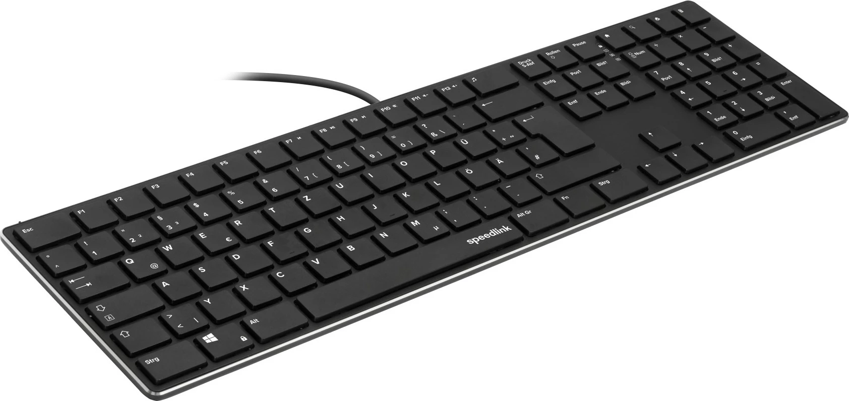 Tastierë Speedlink SL-640010-BK, Full-size, Wired, USB, Scissor key switch, e zezë