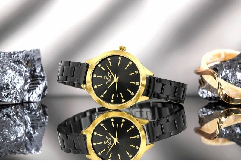 Orë dore femrash Giewont GW2720-B4, gold black, set