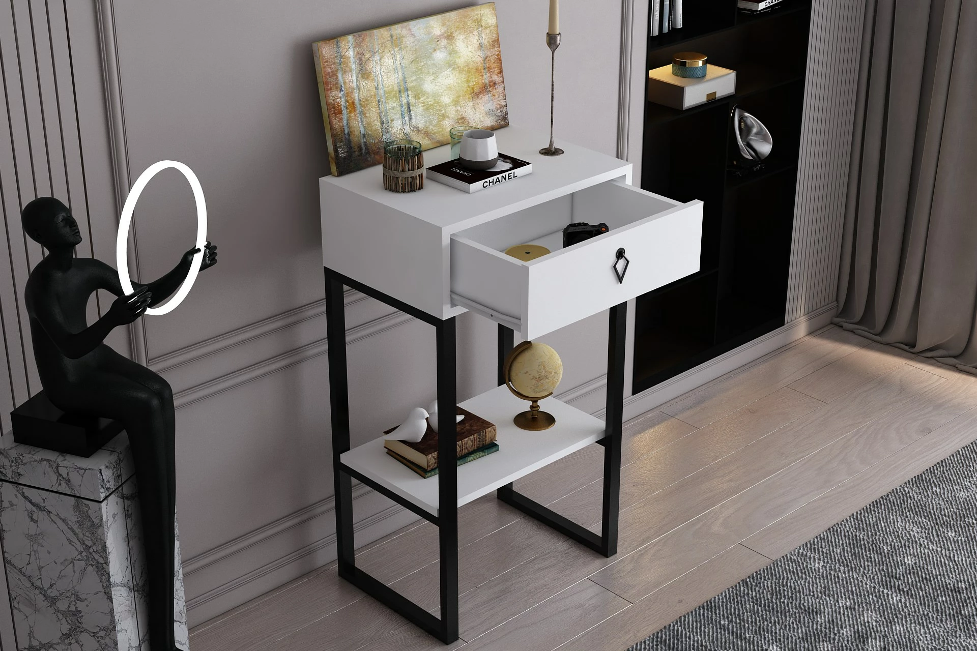 Komodë Hanah Home, Valanti, e bardhë