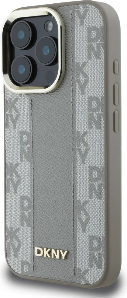 Mbështjellës DKNY Checkered Pattern MagSafe për iPhone 16 Pro, Bezhe