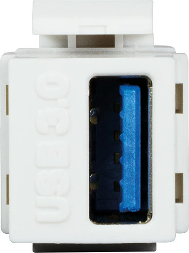 Lidhës keystone LogiLink USB 3.0-A F/F, i bardhë
