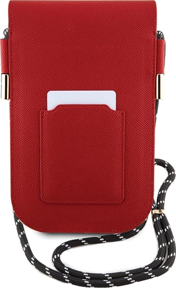 Mbështjellës Hello Kitty Leather Hiding Kitty Cord për celular, lëkurë artificiale, e kuqe