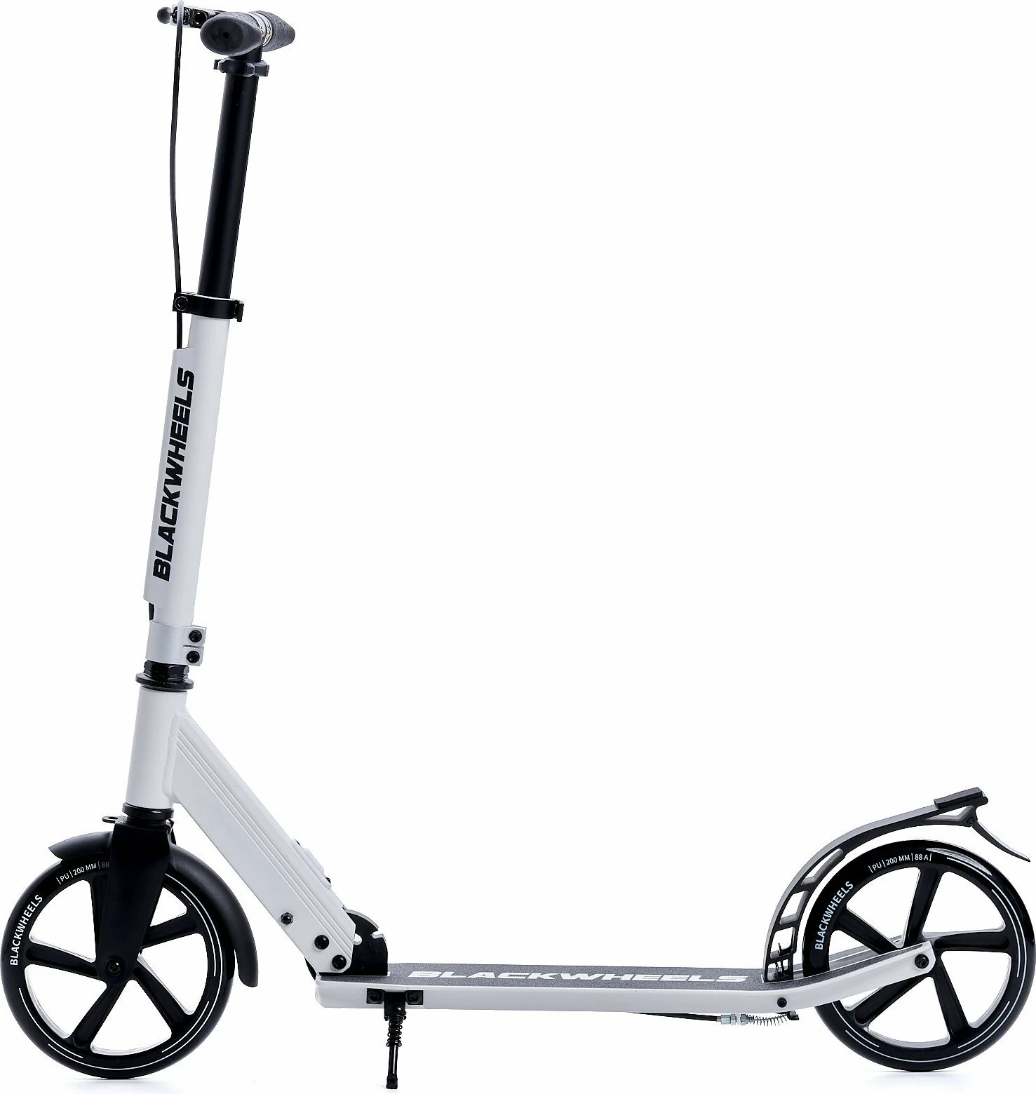 Skuter urban Blackwheels Orio, rrota 200 mm, ABEC-7, i palosshëm, max 100 kg, bardhë/zi