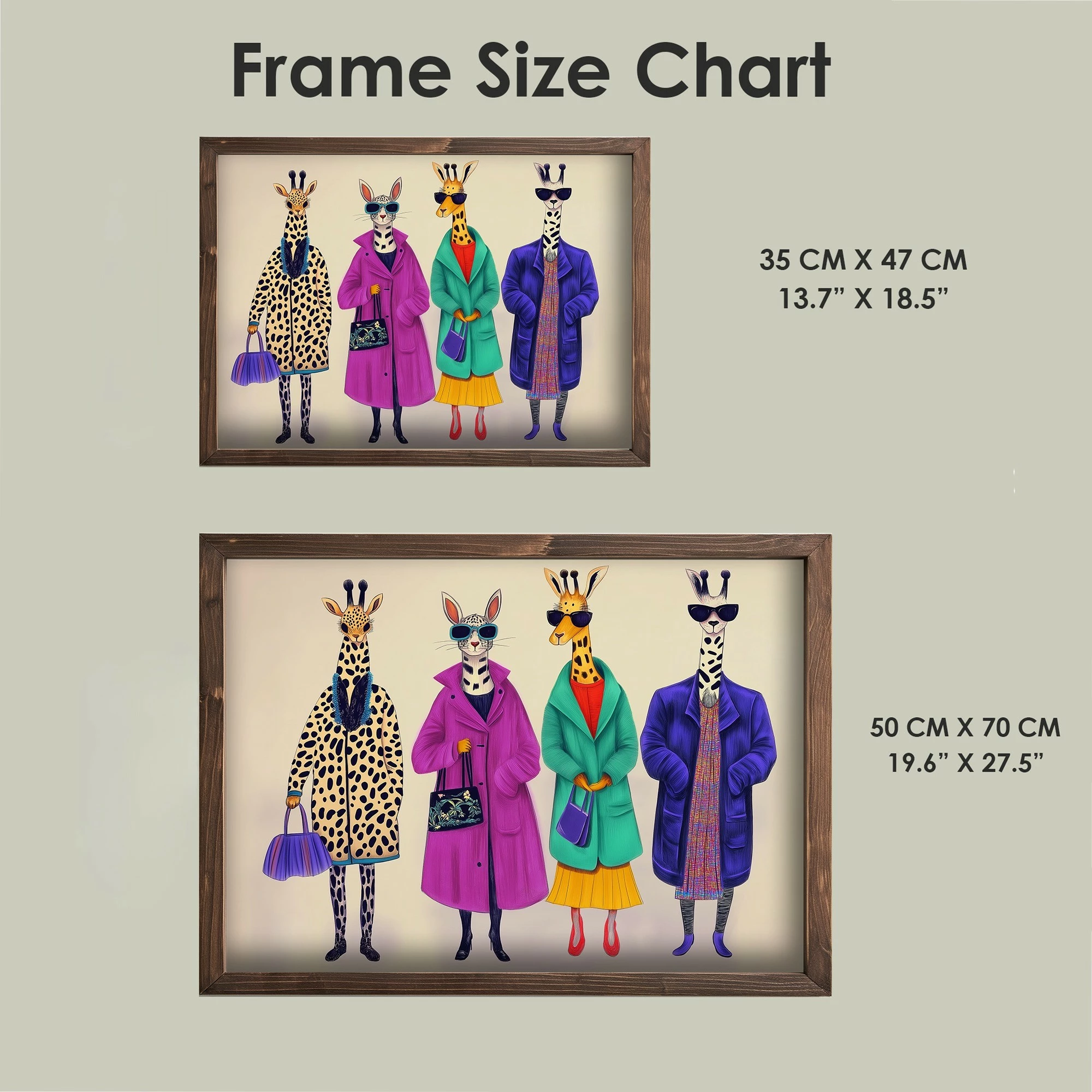 Pikturë dekorative me kornizë MDF, Wallity, TUN130-XL, shumëngjyrëshe, 50x70x3.5cm