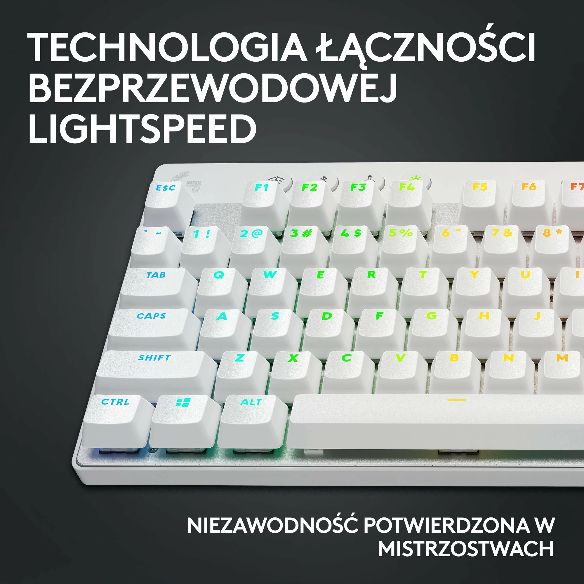 Tastierë mekanike gaming Logitech PRO X TKL Lightspeed GX Brown, US layout, RGB, Wireless, e bardhë 7