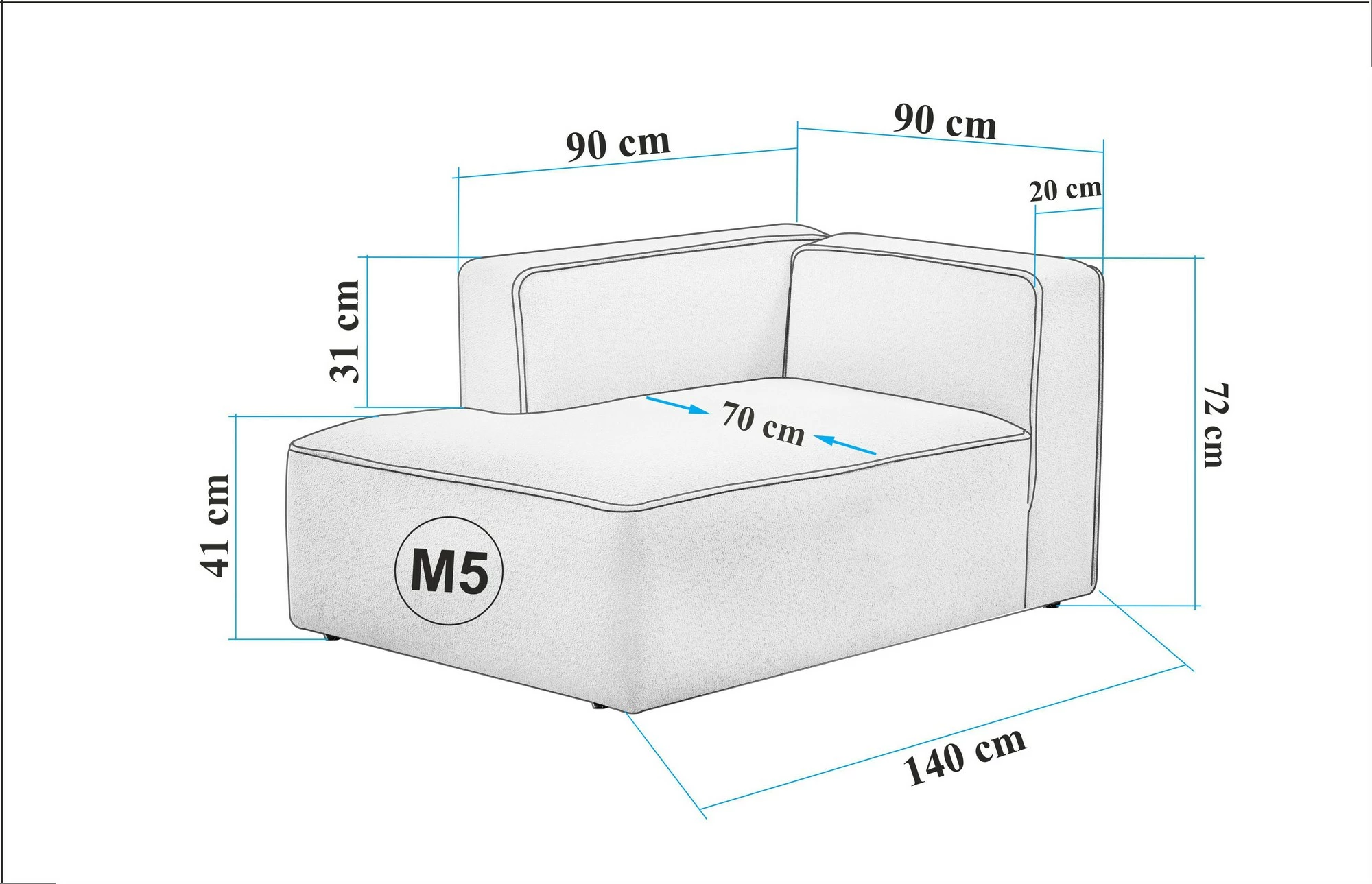 Kolltuk një vendësh Atelier del Sofa, More M - M5, krem