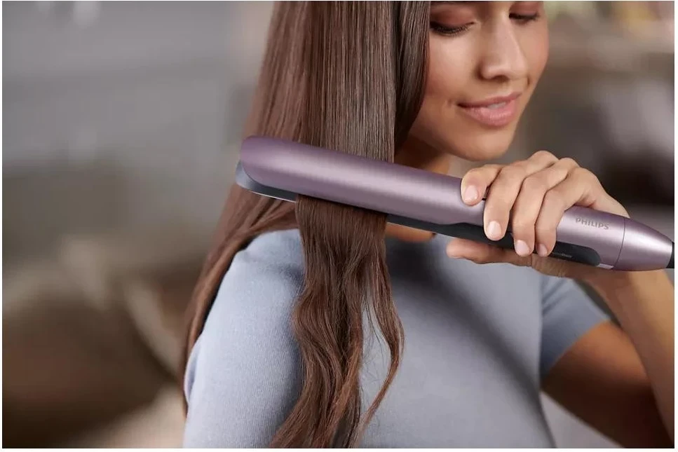 Piaster flokësh Philips StraightCare BHS530/00, pllaka qeramike, rregullim temperature deri 230°C, vjollcë