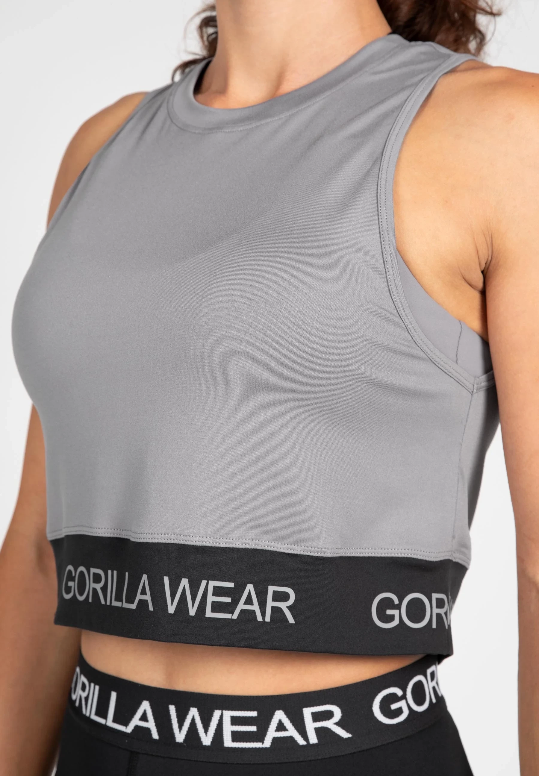 Colby Cropped Tank Top - Gray [Madhësia: S]