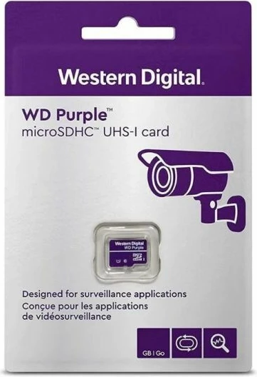 Kartelë memorie microSDHC SanDisk WD Purple QD101 SC WDD032G1P0C 32GB Class 10 UHS-I (U1) Ultra Endurance, vjollcë