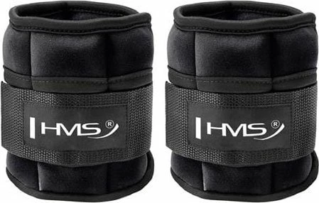 Pesha për kyçe dhe duar HMS ONK05 2 x 2.5 kg, e rregullueshme, e zezë (set 2 copë)