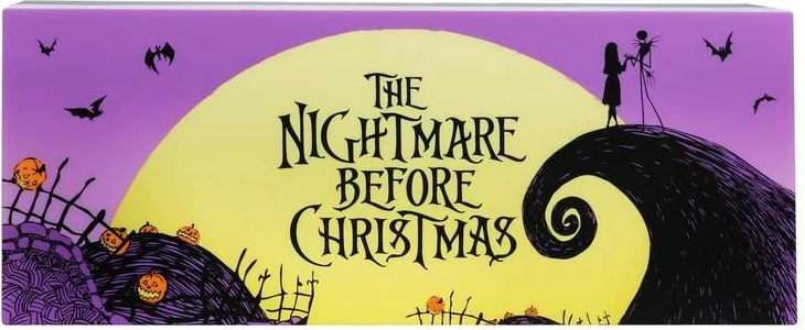 Lampë dekorative logo Paladone Nightmare Before Christmas, 30 cm, USB/3x AAA, 2 mënyra ndriçimi
