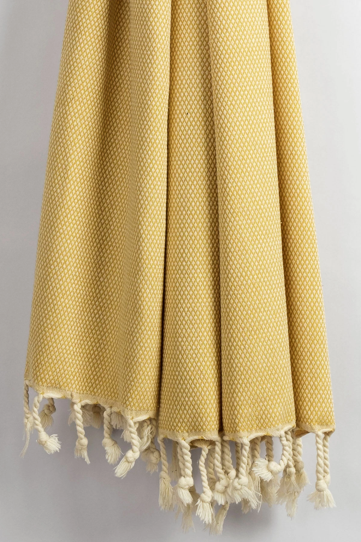 Peshqir plazhi Fouta, model Mijölnir, ngjyrë mustard, Likya