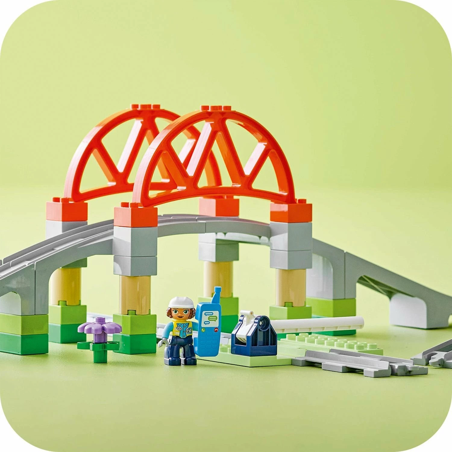 Set zgjerimi urë dhe shina hekurudhe LEGO DUPLO 10426, 42 pjesë, për 2+ vjet