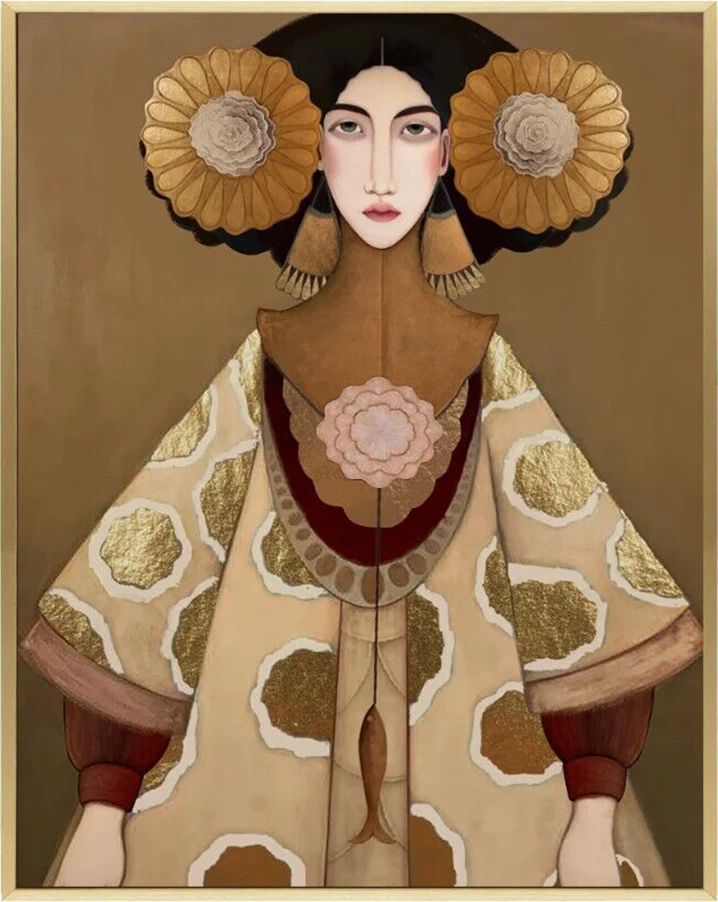 Pikturë dekorative NORI, shumëngjyrëshe, kornizë druri, 80x100x5cm