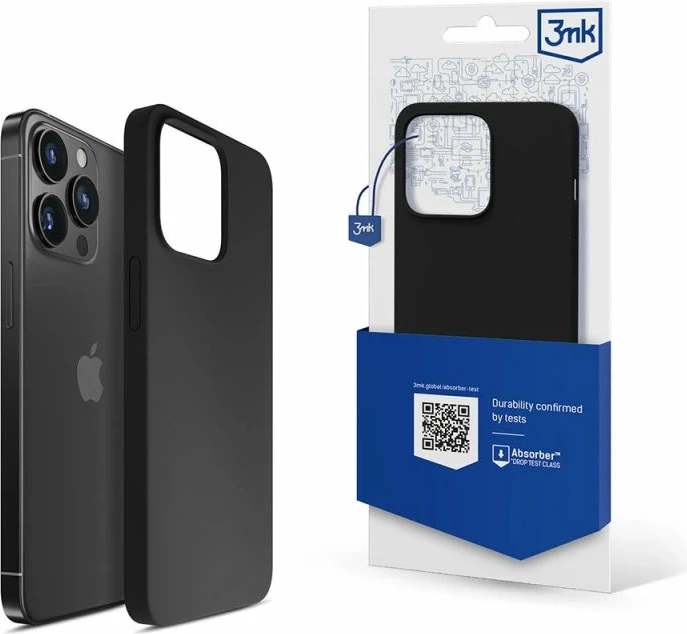 Kuti silikoni për iPhone 13 Pro Max 3mk, e zezë