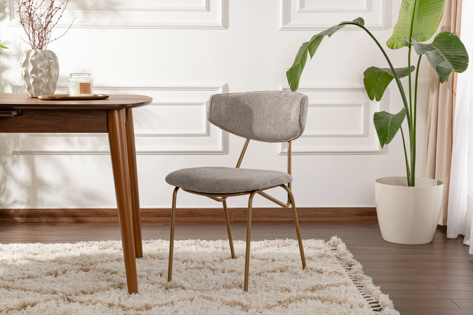 Set karrigesh (2 copë) Hanah Home, Nancy, gri, ar
