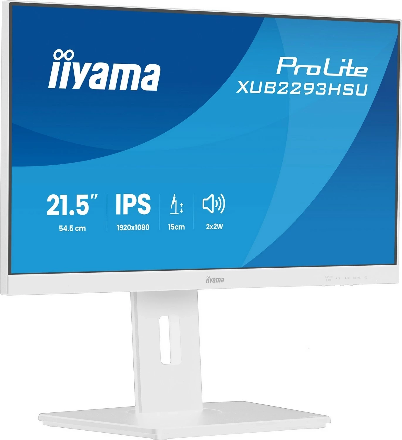 Monitor iiyama ProLite XUB2293HSU-W7, 21.5", Full HD, IPS, 100Hz, i bardhë