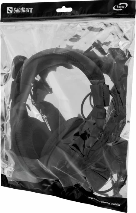 Kufje USB me mikrofon Sandberg Saver 325-27, kontroll volumi, kabllo 1.8 m, të zeza