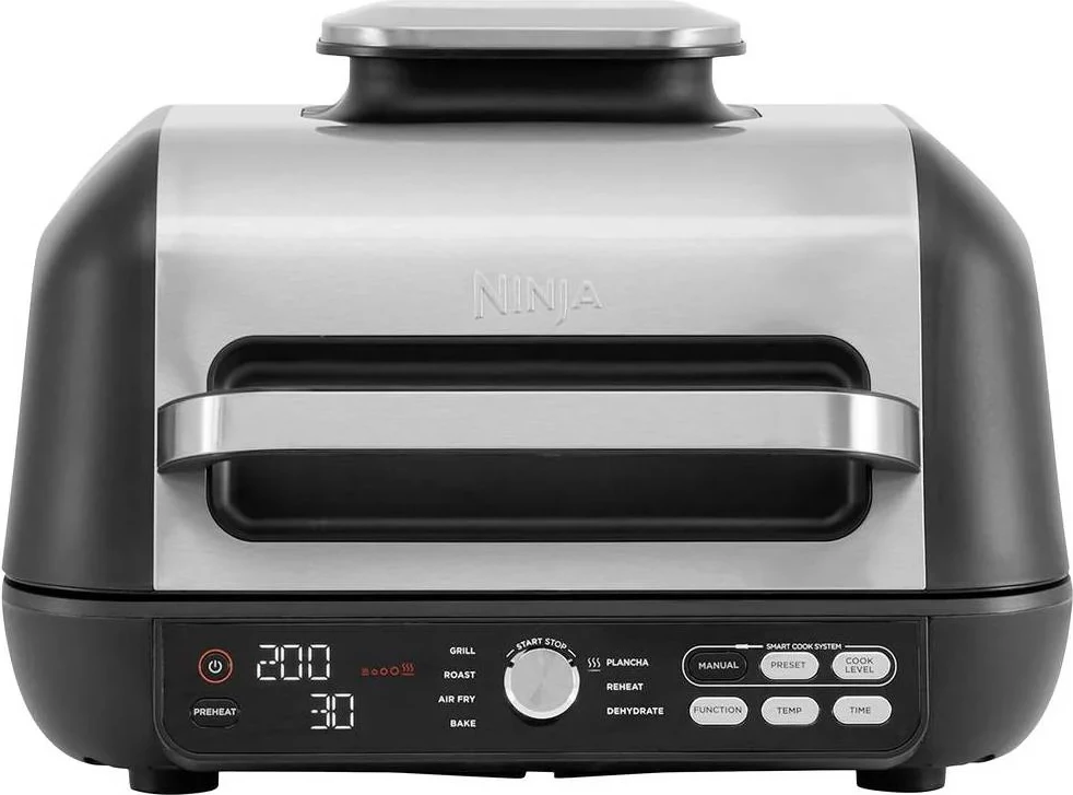 Grill elektrik me ajër të nxehtë, Ninja AG651, 3.8L, 2460W, 7 funksione, inox/zezë