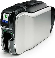 Printer për karta plastike Zebra ZC300, duplex, ngjyra, CR-80, Ethernet/USB, 300 DPI, zi/argjendtë